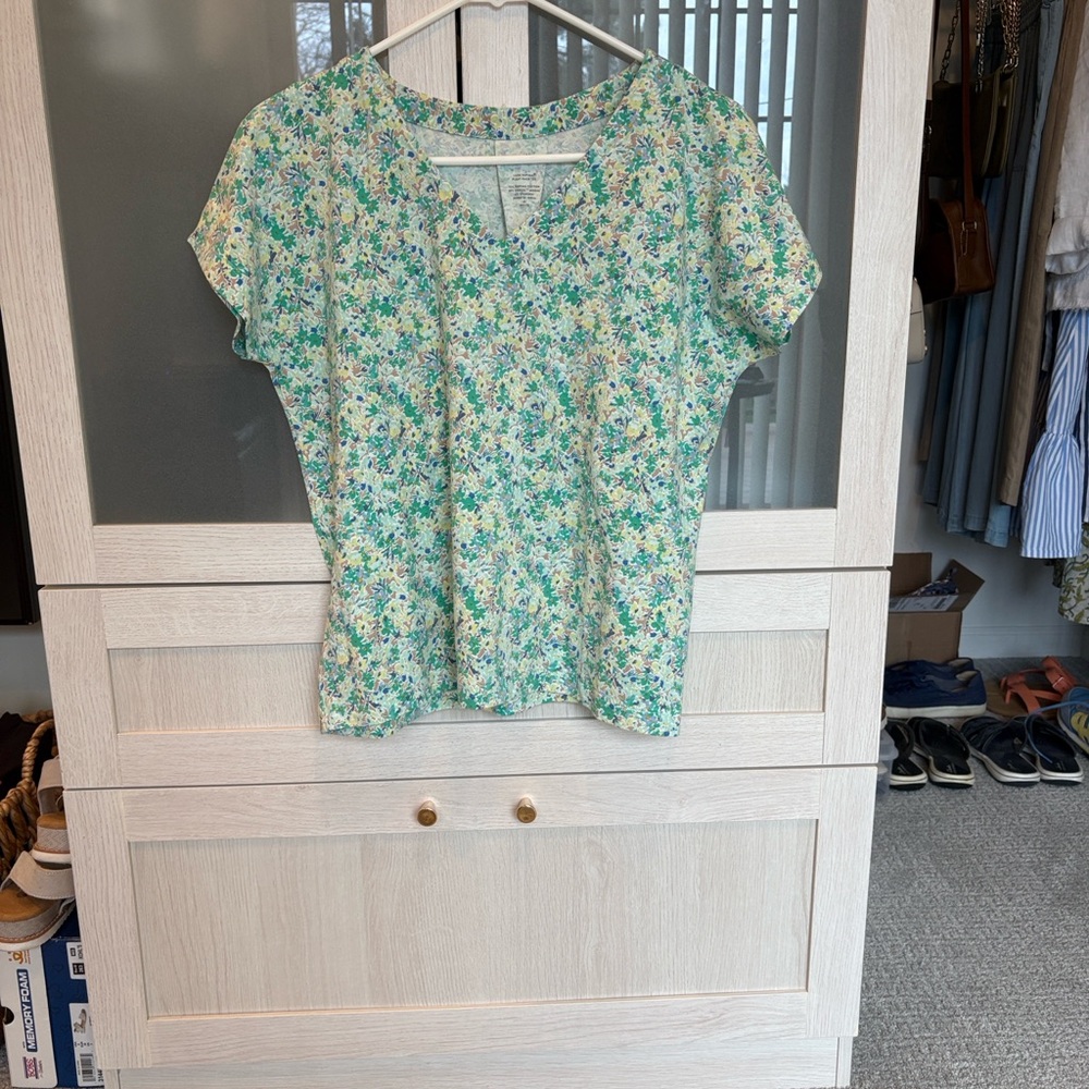 Jjill Floral Top Cotton Stretchy